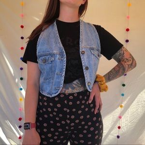 Vintage Express denim biker vest ✨
